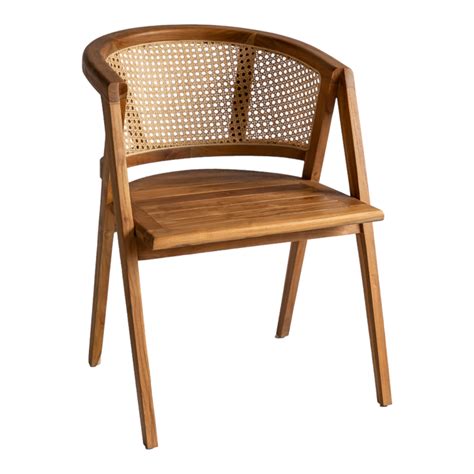 Nismaaya Ivy Teak Wood & Rattan Dining Chair – Nismaaya Decor