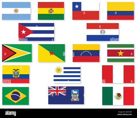 South american flags hi-res stock photography and images - Alamy