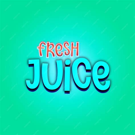 Fresh juice writing design template | Premium Vector
