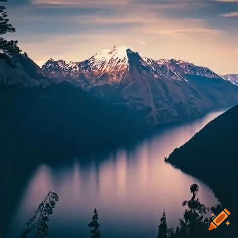 South american mountains with a lake connected to a river connected to ...