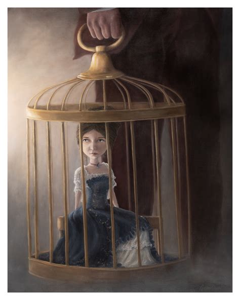 Gilded Cage: Print of an Original Oil Painting Victorian - Etsy