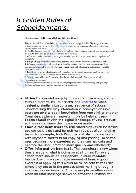 8 Golden Rules of Schneiderman - 8 Golden Rules of Schneiderman’s ...