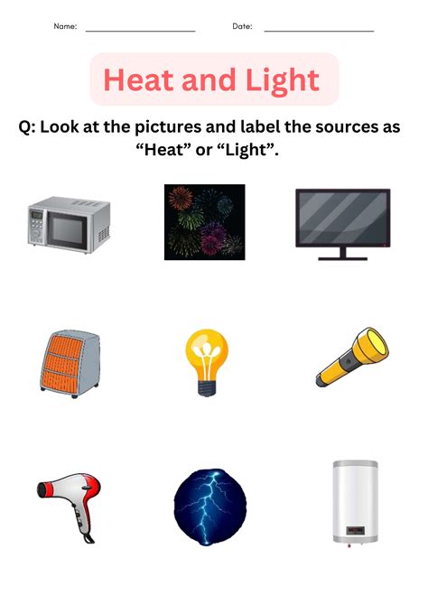 Light Energy Examples For Kids