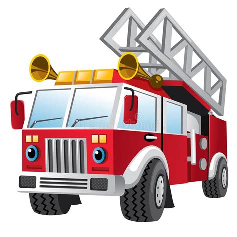 动画片消防车 向量例证. 插画 包括有 动画片消防车 - 23446583