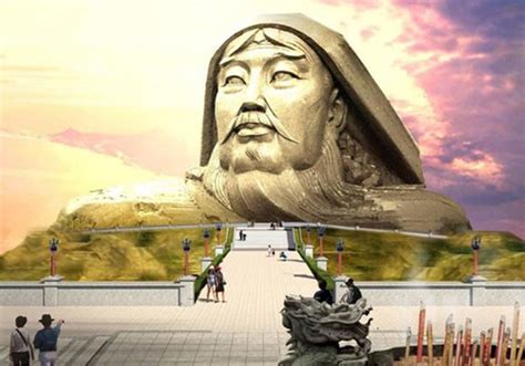 乌海市甘德尔山上成吉思汗雕像，相当壮观！