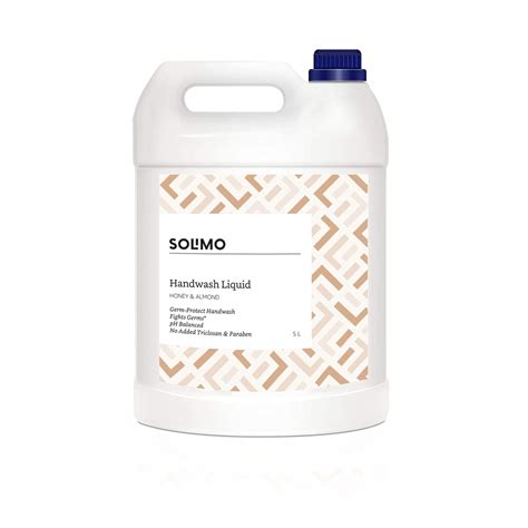 Amazon Brand - Solimo Liquid Handwash, Refill Can | Honey & Almond | 5 ...