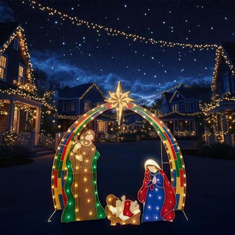 Christmas Tabletop Nativity Scene, 12-Inch Lighted Nativity Set, Indoor ...