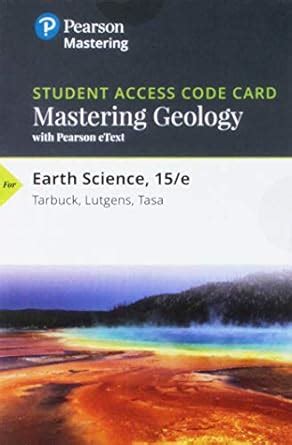 Buy Earth Science Pearson Mastering Geology Access Code: With Pearson ...