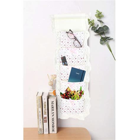 one Way Soft Cloth Door Wall Hanging Storage 5 Pockets Home Organizer ...