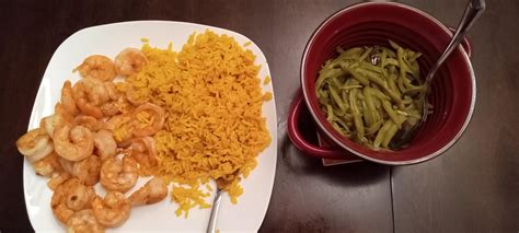 Shrimp, GOYA Rice and Green beans for tonight's dinner : r/MealPics