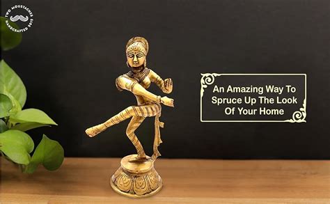 Buy Two Moustaches Dancing Apsara Brass Decor Showpiece Online at Low ...