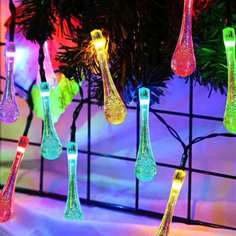 30 LED Solar Water Drop Fairy Lights – Outdoor Décor