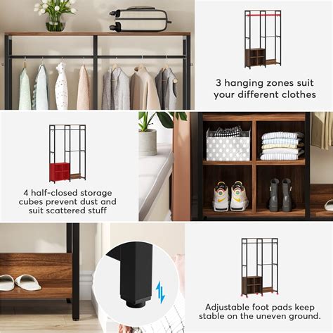 Buy Tribesigns 82'' Freestanding Clothing Racks, Taller Closet ...