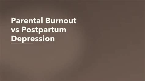 Parental Burnout vs Postpartum Depression | Click2Pro