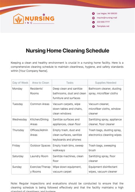 Nursing Home Room Cleaning Checklist Daily Cleaning Routines For