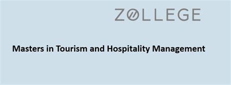 Masters in Tourism and Hospitality Management in Canada: Universities ...