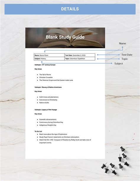 Free Blank Study Guide Template - Download in Word, Google Docs, Apple ...