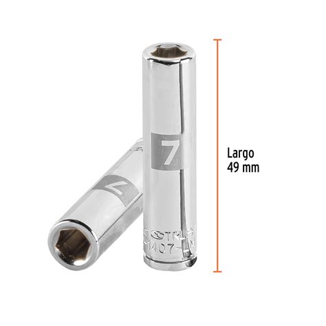 Tubo Bocallave Largo Hexagonal 7Mm Encastre 1/4 Truper 13201