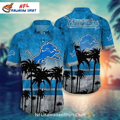 Detroit Lions Aloha Shirt Palm Tree Beach Night - NFL Hawaiian Shirts ...