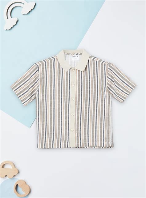 Buy Boys Striped Shirt Online at just Rs. 549.0 - 1000016586145 | Max ...