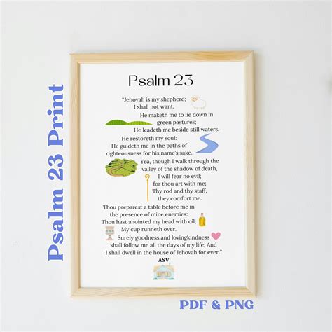 Psalm 23, Psalm 23 Wall Art, Psalm 23 Print, Psalm 23 Poster, Psalm 23 ...