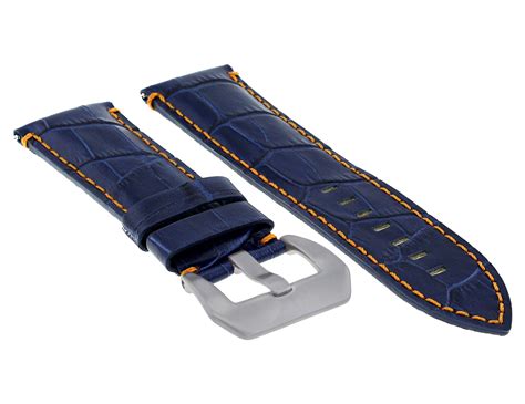 22MM LEATHER WATCH BAND STRAP FOR 45MM ANONIMO WATCH BLUE ORANGE ...