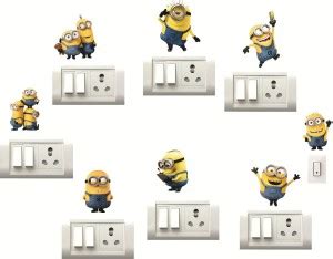 STICKER STUDIO 25 cm Minions Gang Wall Sticker & Switch Board Sticker ...