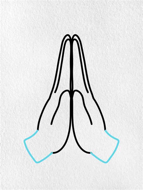 Praying Hands Drawing Step Step