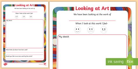 CfE (Early) Looking at Art Worksheet / Worksheet - Twinkl