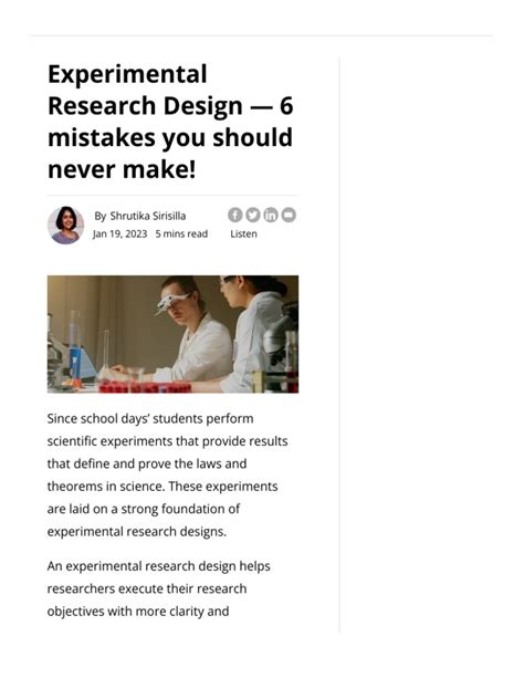 Experimental Research Designs - Types, Examples & Advantages | PDF | Experiment | Design Of ...