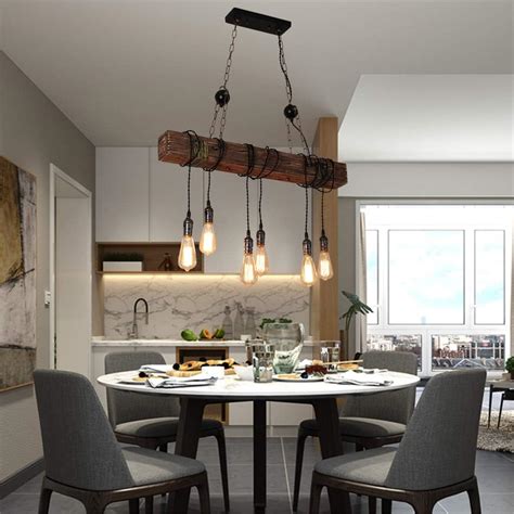 Wood Retro Vintage Pendant Lamp Industrial Metal | Ubuy India