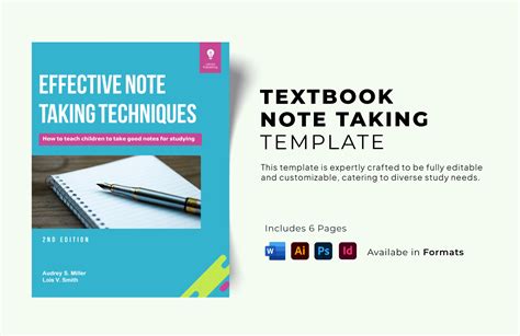 Textbook Note Taking Template in Illustrator, PSD, Word, InDesign ...