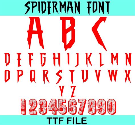 Spiderman Svg Bundle, Spiderman Font Svg, Spiderman Font TTF, Spiderman ...
