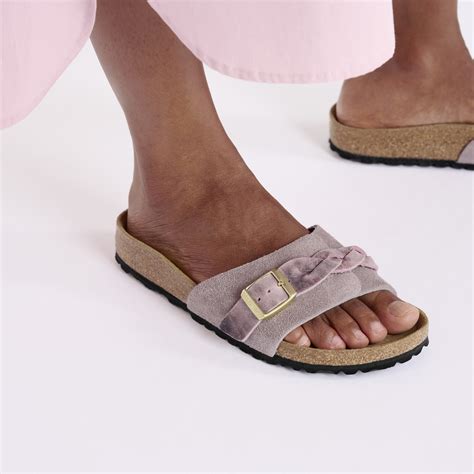 Oita Braided Veloursleder Faded Purple | BIRKENSTOCK