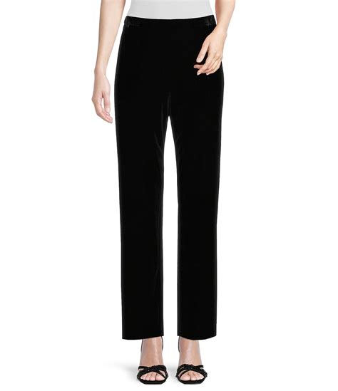 Alex Evenings Petite Size Stretch Velvet Slim Leg Pants | Dillard's