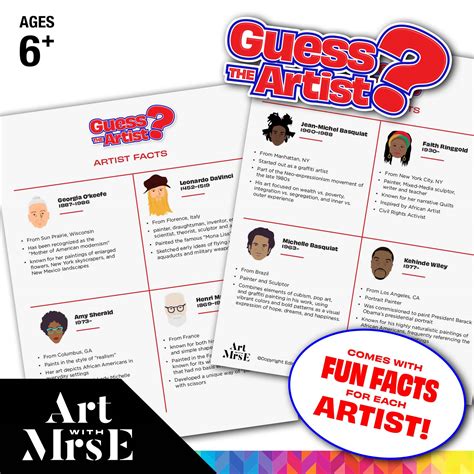 Guess the Artist! | Guess Who® Alternate Game! – Art With Mrs. E