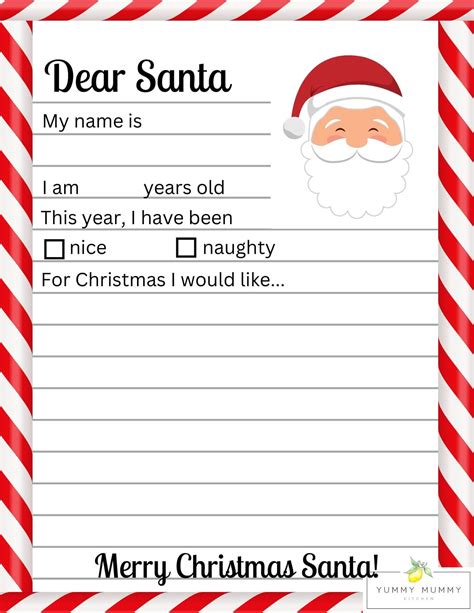 Santa Letters Printable Templates