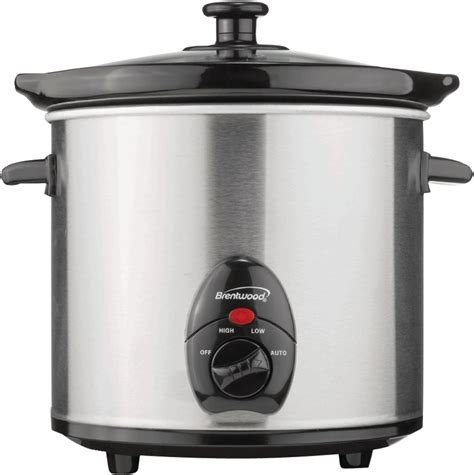 Amazon.com: Brentwood SC-130S Slow Cooker Stainless Steel Body, 3-Quart ...