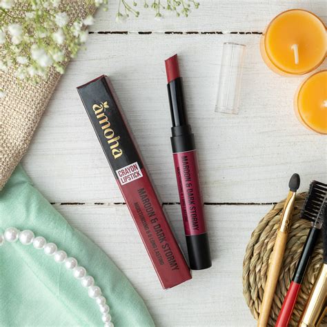 Amoha Crayon Lipstick - Maroon & Dark Stormy – Green Pharmacy Store