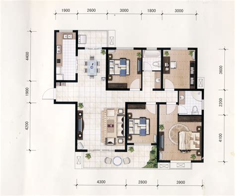 120平米房子装修设计图四室两厅_设计图分享