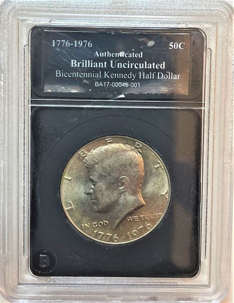 1776-1976 U.S. Kennedy Half Dollar Bradford Exchange Authenticated BA17 ...