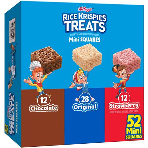 Amazon.com: Rice Krispies Treats Mini Crispy Marshmallow Squares, Kids ...