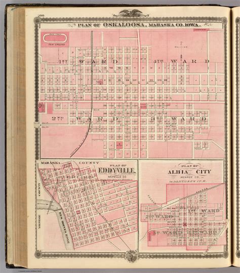 Plan of of Oskaloosa, Mahaska Co., Iowa. (with) Plan of Eddyville ...