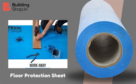 BUILDINGSHOP Floor Protection Sheet - 200 GSM (1.2 MTR X 20 MTR) Heavy ...