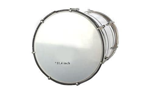 Kannan Musical Instruments 1 Piece Nashik 12 inch Dhol, Silver : Amazon ...