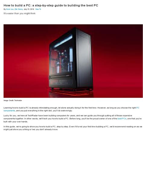 Image result for How to Build a PC Step by Step Full Build Guide