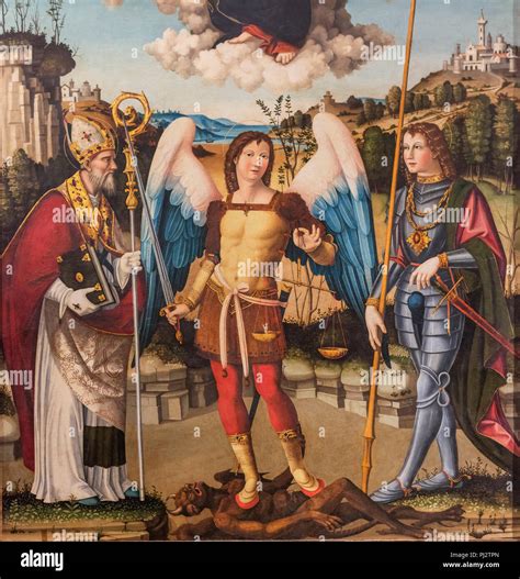 Vincenzo Pagani, Archangel Michael, painting (16th century), Ducal ...