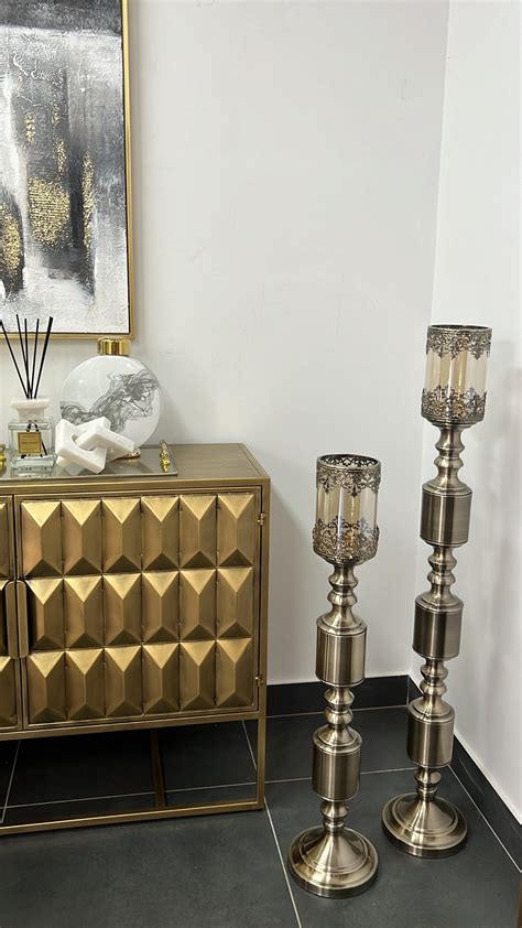 Cobra brass Floor candle holder | Luscious Homewares