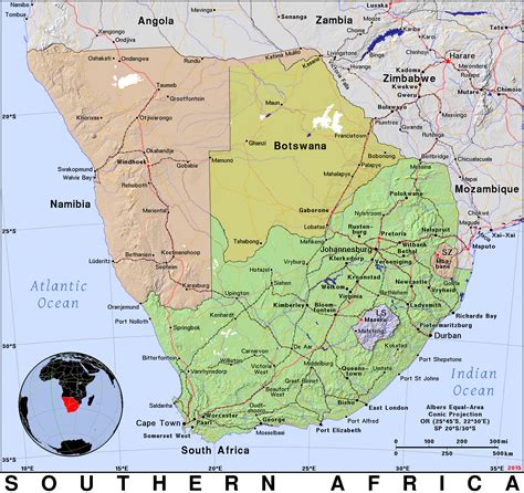 South Eastern Africa Map