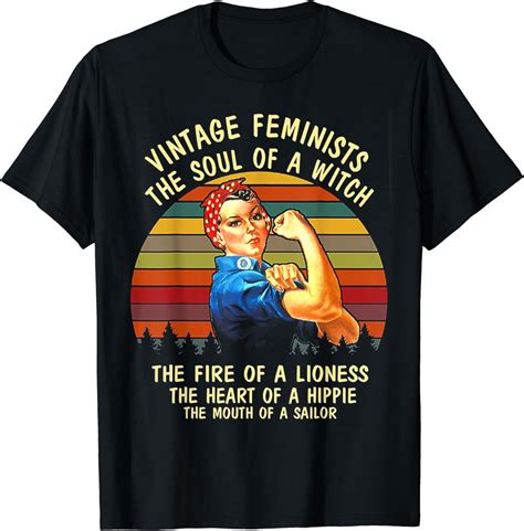 Vintage Feminists The Soul Of A Witch The Fire Of a Lioness T-Shirt ...